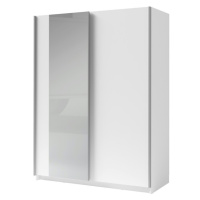 Šatní skříň se zrcadlem SPLIT bílá, šířka 180 cm