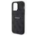 Zadní kryt Guess PU Leather 4G Colored Ring MagSafe pro Apple iPhone 14 Pro Max, černá
