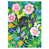 Ilustrace Secret Garden Hidden Cat Art, Isabelle Brent, (30 x 40 cm)