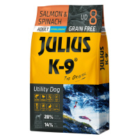 JULIUS K-9 Adult losos a špenát - Výhodné balení: 2 x 10 kg