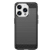 Pružné pouzdro s karbonovým vzorem pro iPhone 15 Pro Carbon Case - černé