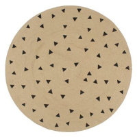 Ručně vyrobený koberec z juty s trojúhelníkovým potiskem 150 cm