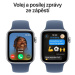 Apple Watch SE (2024) 40mm Stříbrný hliník s denimovým sportovním řemínkem M/L