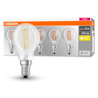 OSRAM OSRAM LED žárovka E14P40 4W filament 827 470lm 5ks