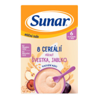 Sunar Mléčná kaše 8 cereál.švestka/jablko 6m+ 210g