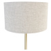 Klasická stolní lampa mosaz se stínidlem světle šedá 35 cm - Simplo