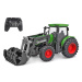 Kids Globe R/C traktor zelený 27cm s předním nakladačem na baterie se světlem 2,4GHz