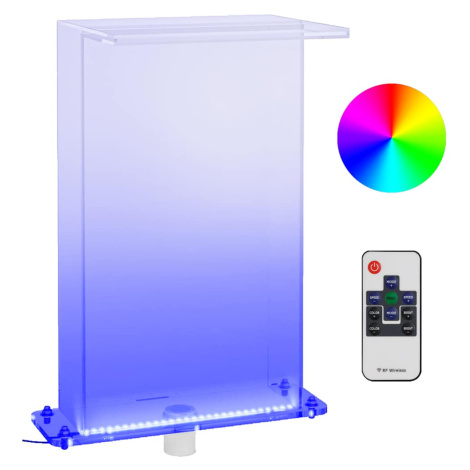 vidaXL Bazénová fontána s RGB LED osvětlením akryl 51 cm