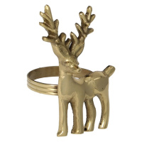 Dekoria Kroužek na ubrousky Reindeer gold, 4 x 5 x 8 cm