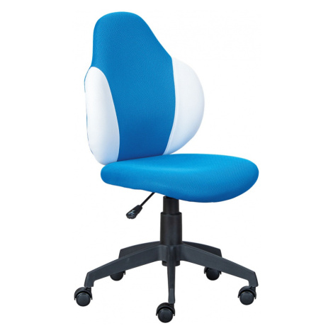Dětská otočná židle na kolečkách zuri - modrá/bílá