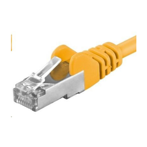 PREMIUMCORD Patch kabel CAT6a S-FTP, RJ45-RJ45, AWG 26/7 1m žlutá