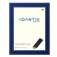 DANTIK rámeček 15 × 20, NPINO modrý sklo čiré