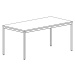 eurokraft basic Pracovní stůl pro mistry, světle šedý, základní model, š x h 1400 x 800 mm