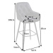 LuxD Designová barová židle Garold šedý samet