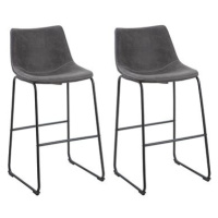 Sada dvou tmavošedých barových židlí FRANKS, 127375