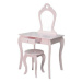 Dětský kosmetický stolek se zrcadlem Elza růžová, 68 x 40 x 106,5 cm