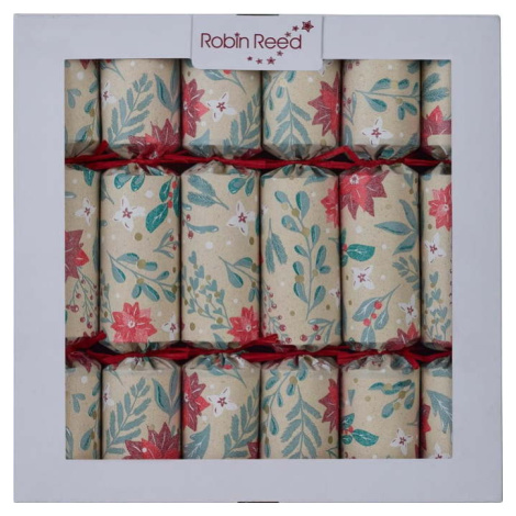 Vánoční crackery v sadě 6 ks Floral Nature - Robin Reed