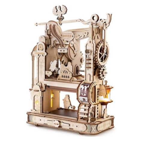Hračka Robotime 3D dřevěné mechanické puzzle Tiskařský lis