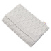 Baby Nellys Luxusní bavlněná pletená deka, dečka CUBE, 80 x 100 cm - šedá