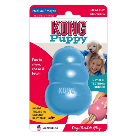 Hračka KONG Puppy Classic guma, M - M: D 8 x Š 5,5 x V 5,5 cm, modrá