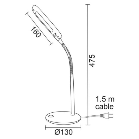 ACA Lighting Office LED stolní svítidlo 15205LEDBE