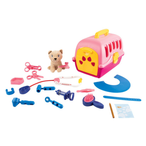 Playtive Přepravní box s plyšovým zvířátkem a příslušenstvím (světle růžová)