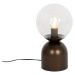 Hotelová elegantní stolní lampa tmavě bronzová s čirým sklem - Pallon Trend
