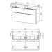Mereo Mailo koupelnová skříňka 121 cm antracit CN533S