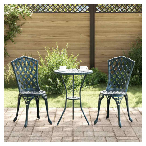 vidaXL Zahradní křeslo 2 pcs Zelená 39 x 40 x 87cm Hliník