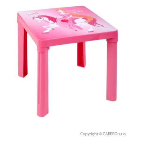 Dětský zahradní nábytek - Plastový stůl růžový STAR PLUS