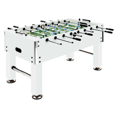 vidaXL Stolní fotbal ocel 60 kg 140 x 74,5 x 87,5 cm bílý