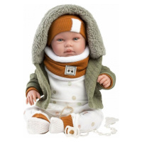 Llorens 84465 New born realistická panenka miminko se zvuky a měkkým látkovým tělem 44 cm