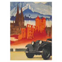 Ilustrace Motoring in Germany, Andreas Magnusson, 30 × 40 cm