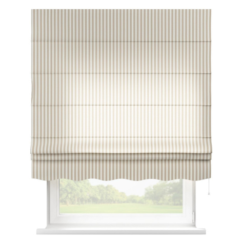 Dekoria Římská roleta Firenze, béžová - bílá pruhy, Christmas, 136-07