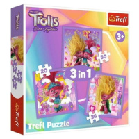 Puzzle Trollové 3: Seznamte se s Trollíky 3v1 (20,36,50 dílků)