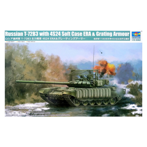 Trumpeter Russian T-72B3 with 4S24 Soft Case ERA & Grating Armour 1:35