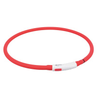Trixie svítící obojek Flash USB XS–XL 70 cm červená