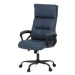 Kancelářská židle, tmavě modrá ekokůže, taštičkové pružiny, kovový kříž, kolečka na tvrdé podlah