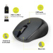PORT bezdrátová myš SILENT, USB-A/USB-C dongle, 2, 4Ghz, 1600DPI, černá