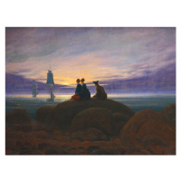 Obrazová reprodukce Moonrise over the Sea, Caspar David Friedrich, 40 × 30 cm