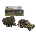 Kids Globe Auto Land Rover Defender Military 14,5cm kov zpětný chod