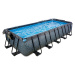 Bazén s krytem a pískovou filtrací Stone pool Exit Toys ocelová konstrukce 540*250*100 cm šedý o