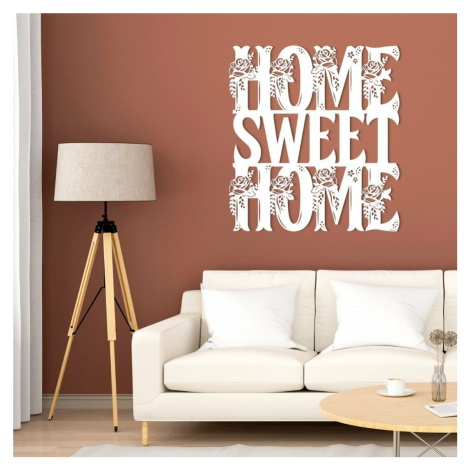 Dřevěná 3D nálepka na zeď - Home Sweet Home DUBLEZ
