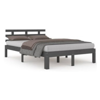 Rám postele šedý masivní dřevo 200 × 200 cm, 814776