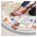 Hrací podložka pro děti na hraní s cestami a jménem - Akvarelové zajíčky