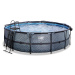 Bazén s krytem a pískovou filtrací Stone pool Exit Toys kruhový ocelová konstrukce 450*122 cm še