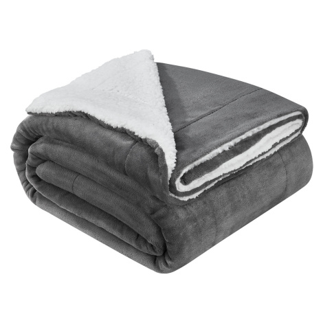 Juskys Fleecová deka 150x200 cm tmavě šedá