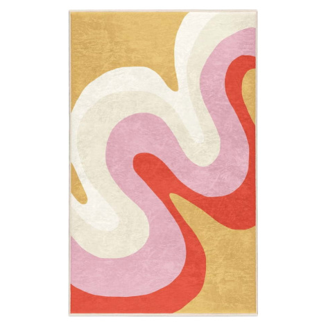 Žlutý/růžový pratelný koberec 60x100 cm Raspberry Creamsicle – Mila Home