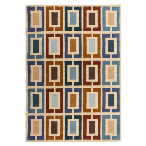 Ručně všívaný kusový koberec Illusion Retro Blocks Blue/Multi 160x230 cm Flair Rugs