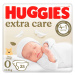 Huggies Extra Care 0 do 3,5 kg dětské pleny 25 ks